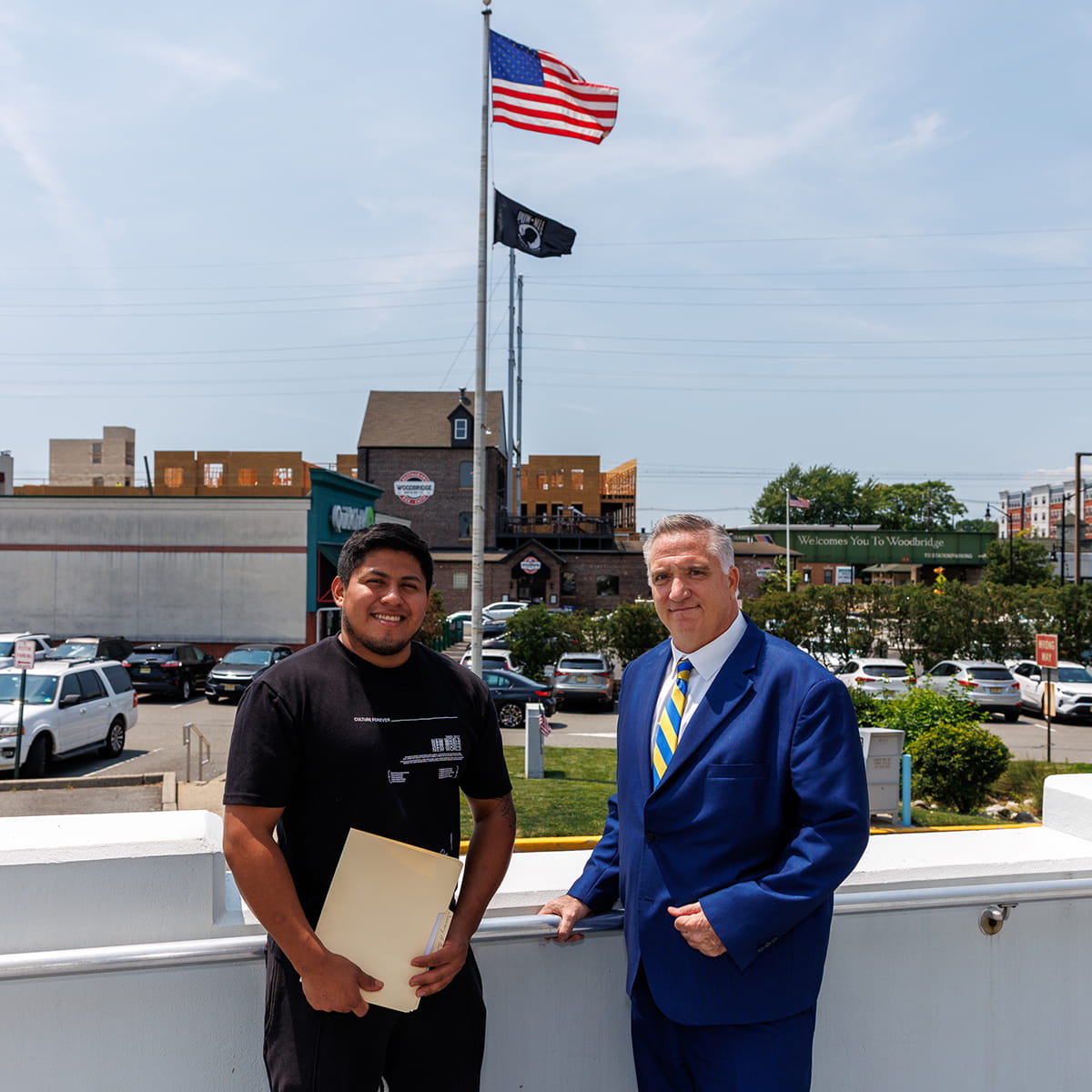 South Brunswick NJ DUI, DWI and traffic ticket lawyer Stephen Jones meeting with a client