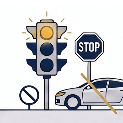 Red light traffic ticket in New Jersey